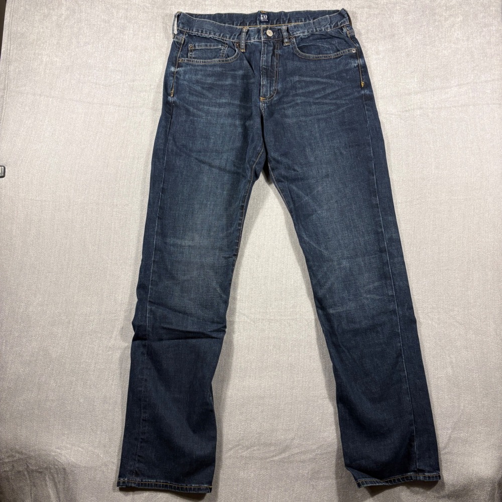 Gap Denim Mens 32x32 Slim Fit Jeans Dark Wash Blue Five Pocket Casual Pants